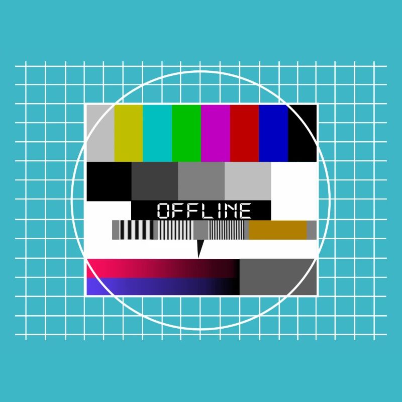 déconnecté, internet, image d’essai, tv