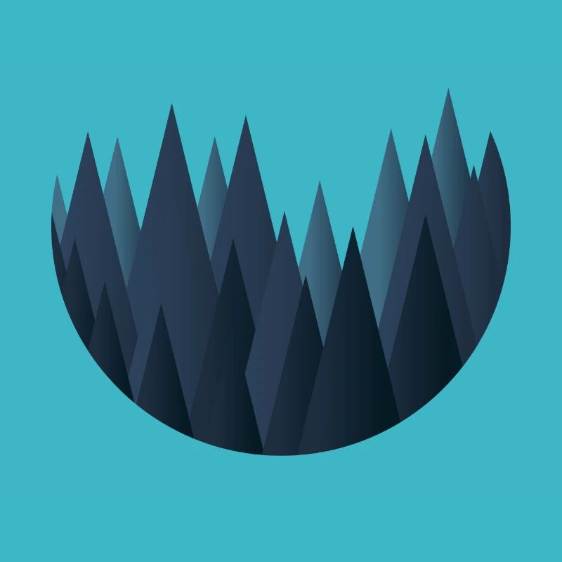 forêt de cônes bleus