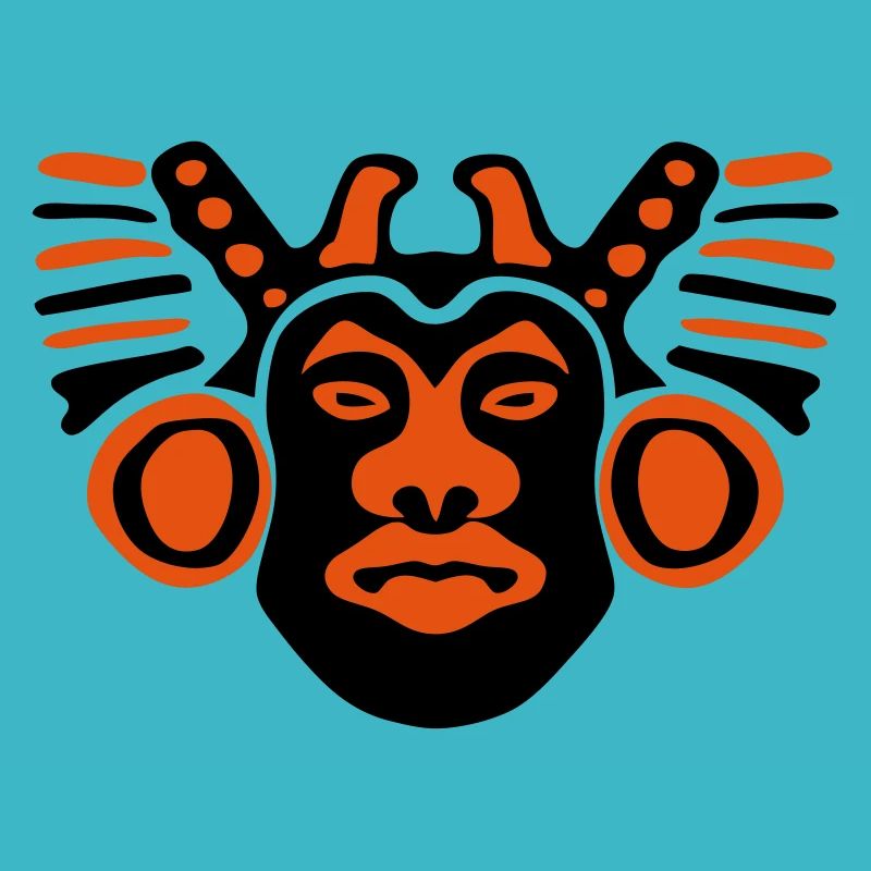 Maya-Statue Reliefmaske