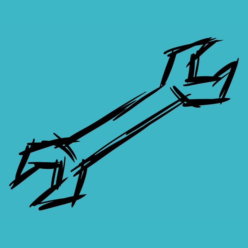 Clé, dessinée à la main