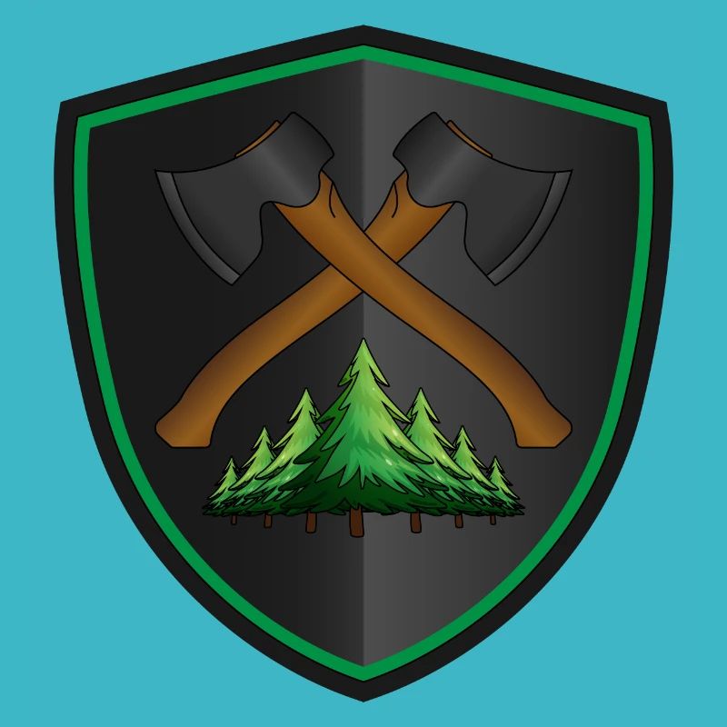 Axt Wappen - Wald