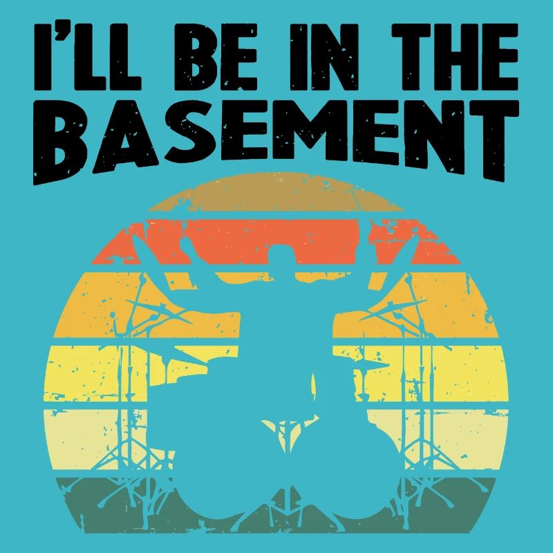 Funny Drummer Art For Men Women Drum Set Drumming
