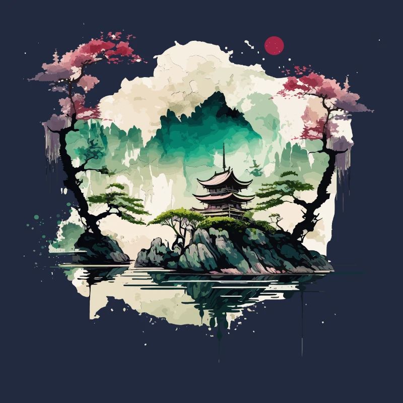 Chinesischer Tempel auf einer Klippe