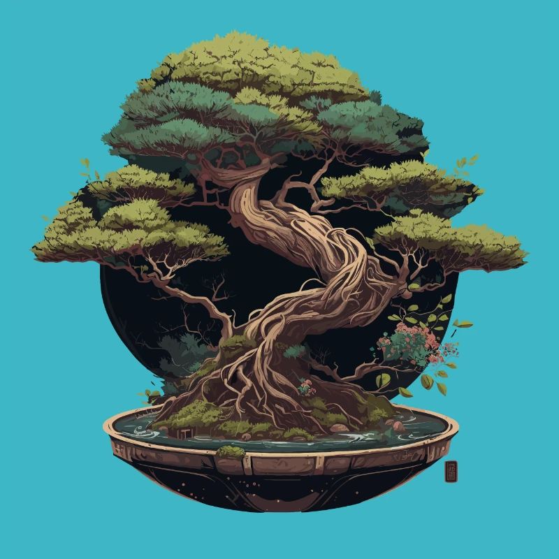 Carved Bonsai Tree