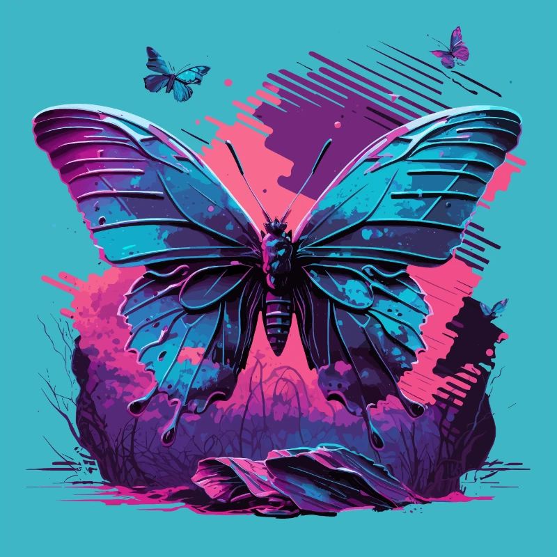 Superbe Butterfly Vaporwave