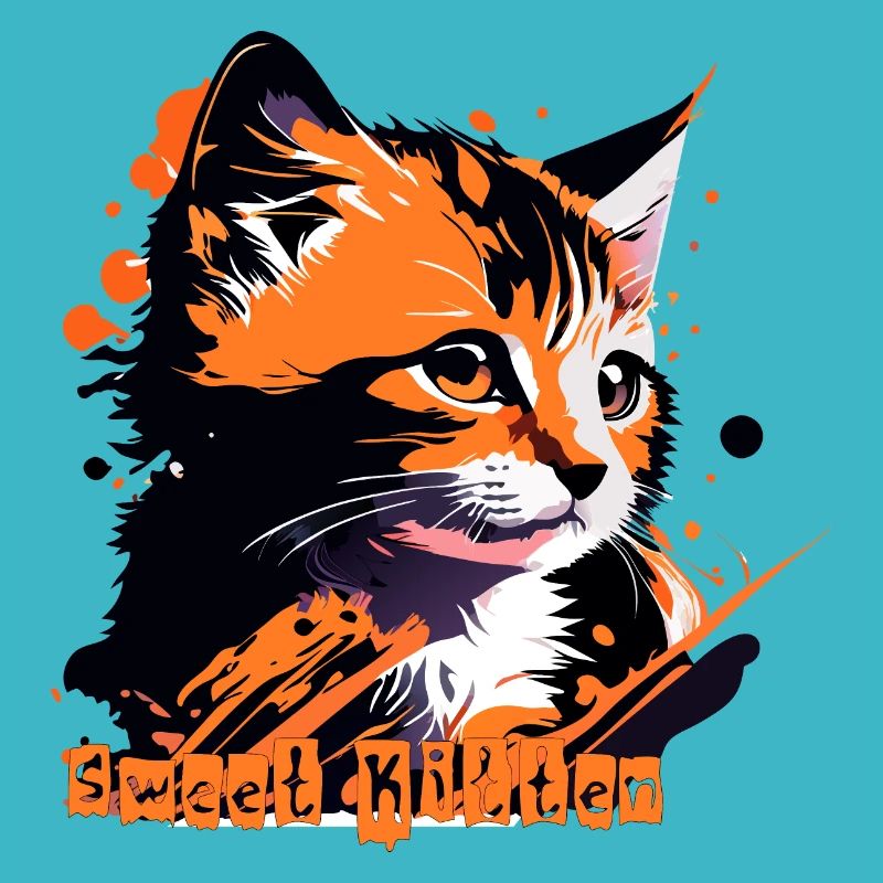 kleines Kätzchen, Katze getigert