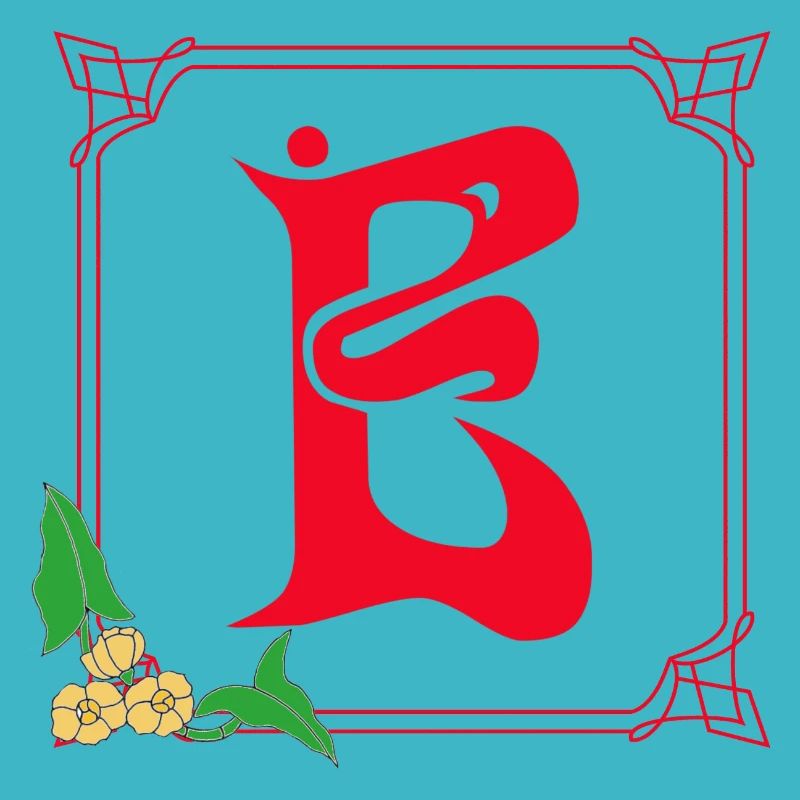 Art Nouveau E Rouge