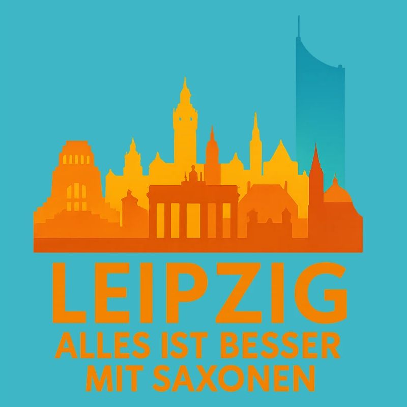 Diction saxonne de la silhouette de Leipzig