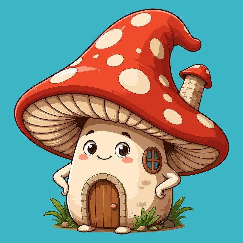 Conception des champignons Red Cap House