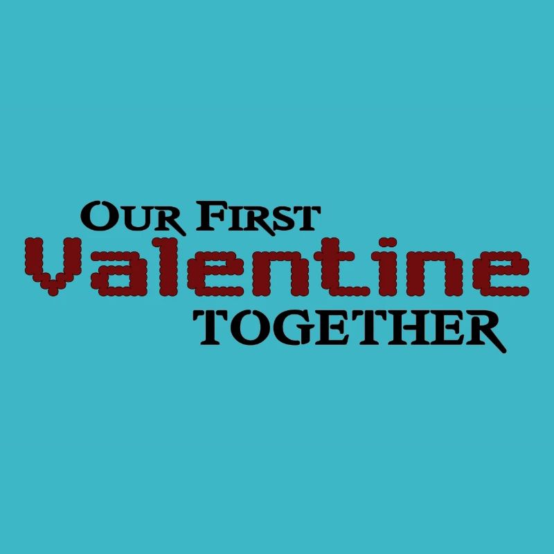 first Valentine together Partnerlook Geschenk love