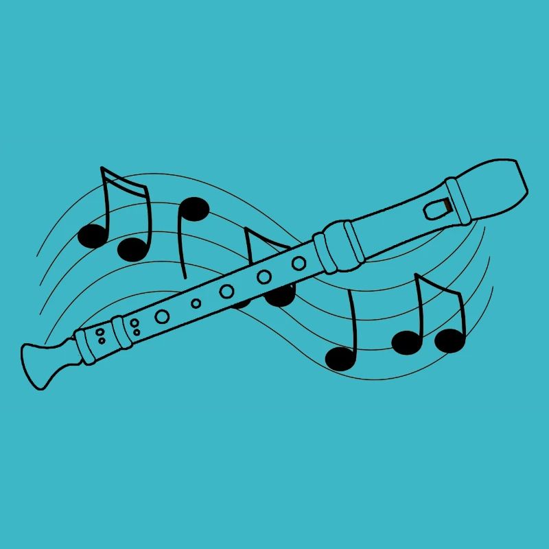 Flute a beak notes and music score