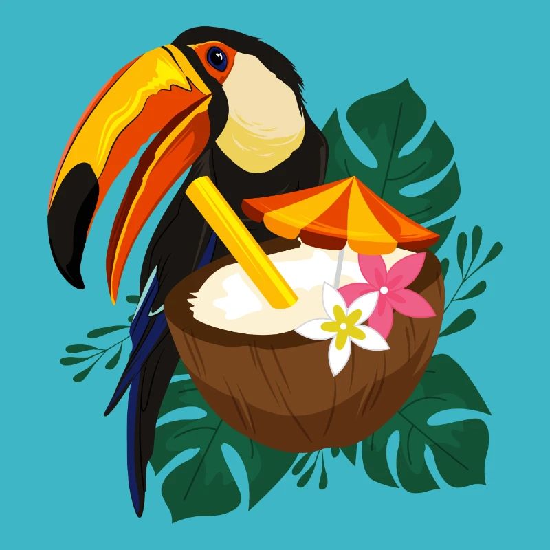 Été toucan avec soleil