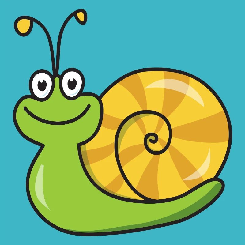 Cute Funny Cool Snail Snail Shell