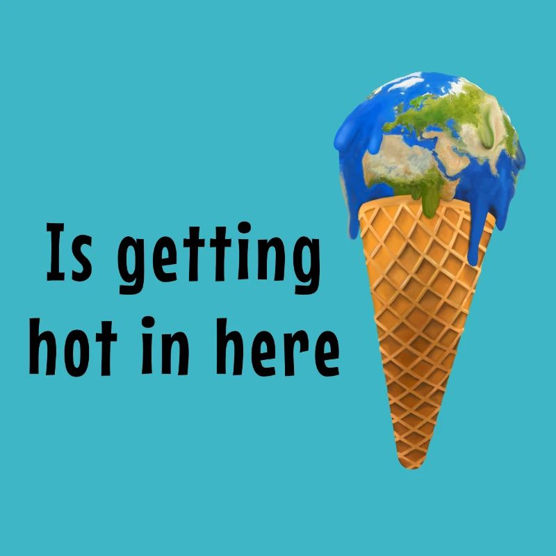 Global Warming Earth Ice cream keep it cool