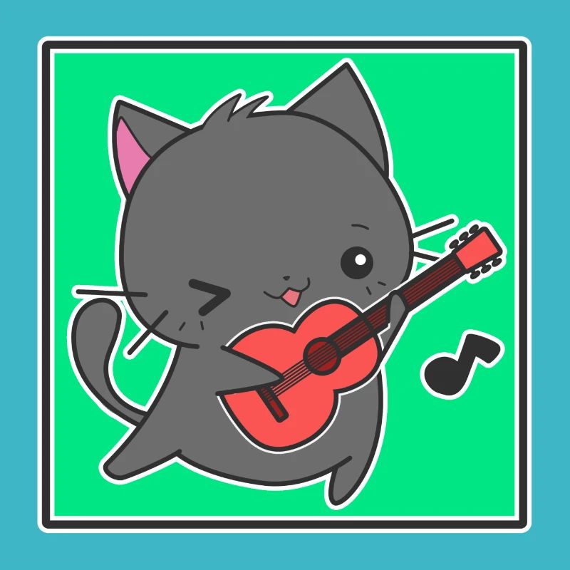 Gitarrist Katze