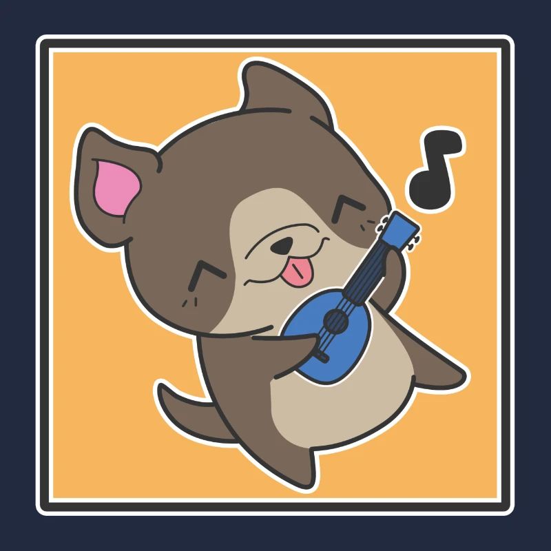 Hund mit Ukulele