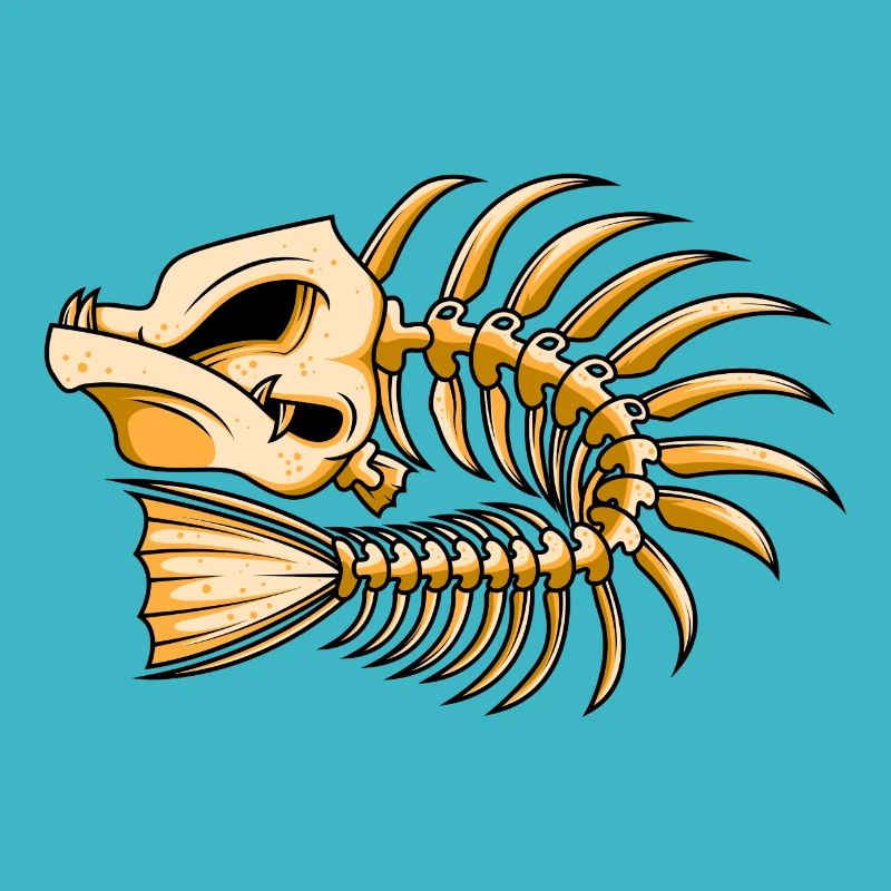 fish bones skeleton fish