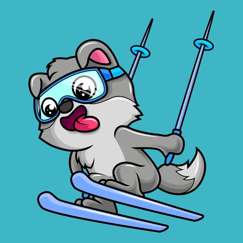 wolf ski comic baby