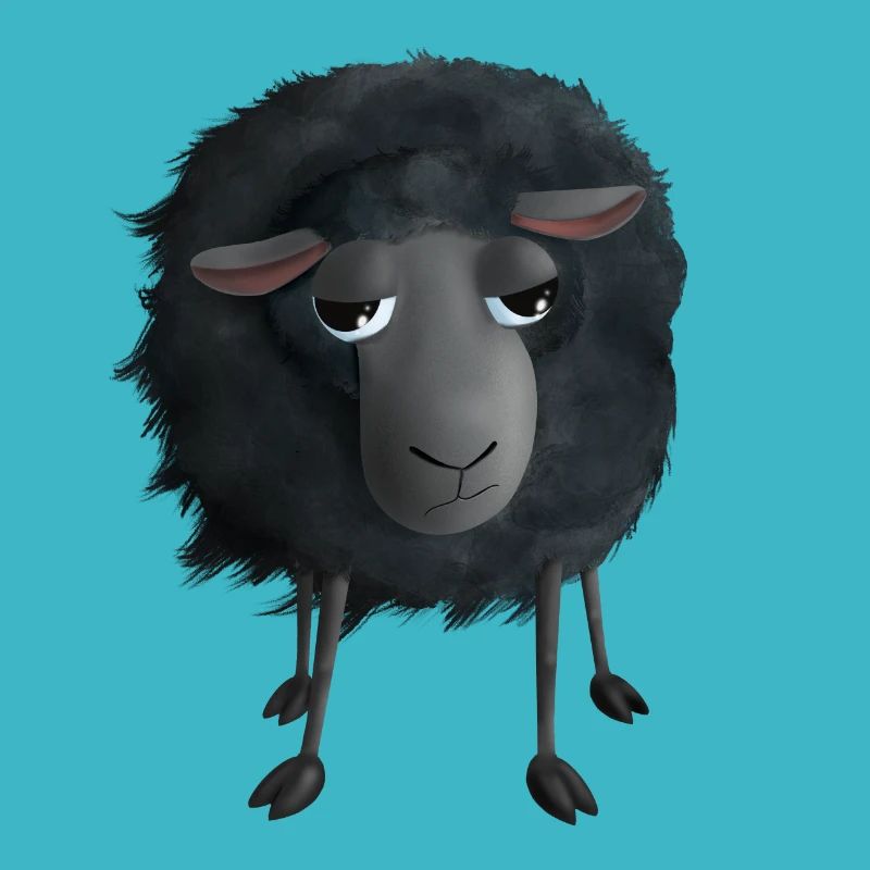 Süßes schwarzes Schaf
