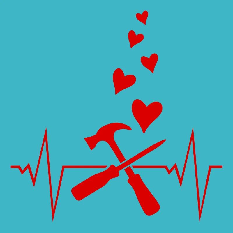 Hammer Schrauber Puls Liebe Herz