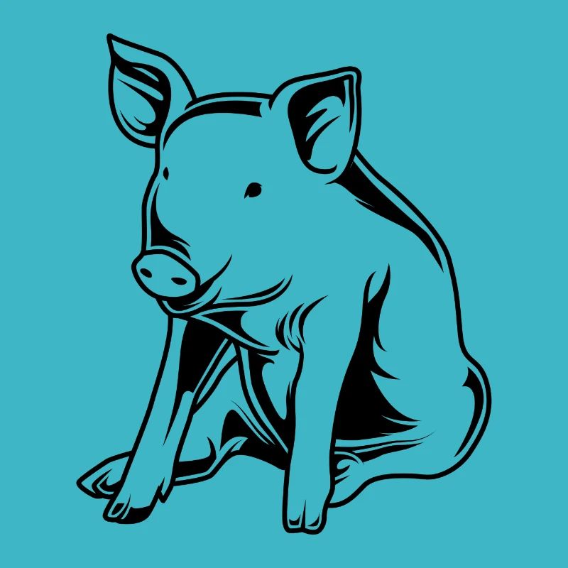 Schwein Sau Eber Silhouette