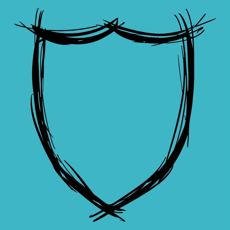 Schild, Symbol Hand gezeichnet