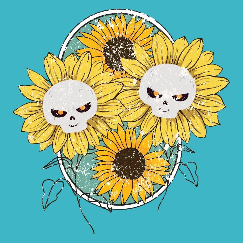 Totenkopf Blumen Halloween Dekoration Geschenk