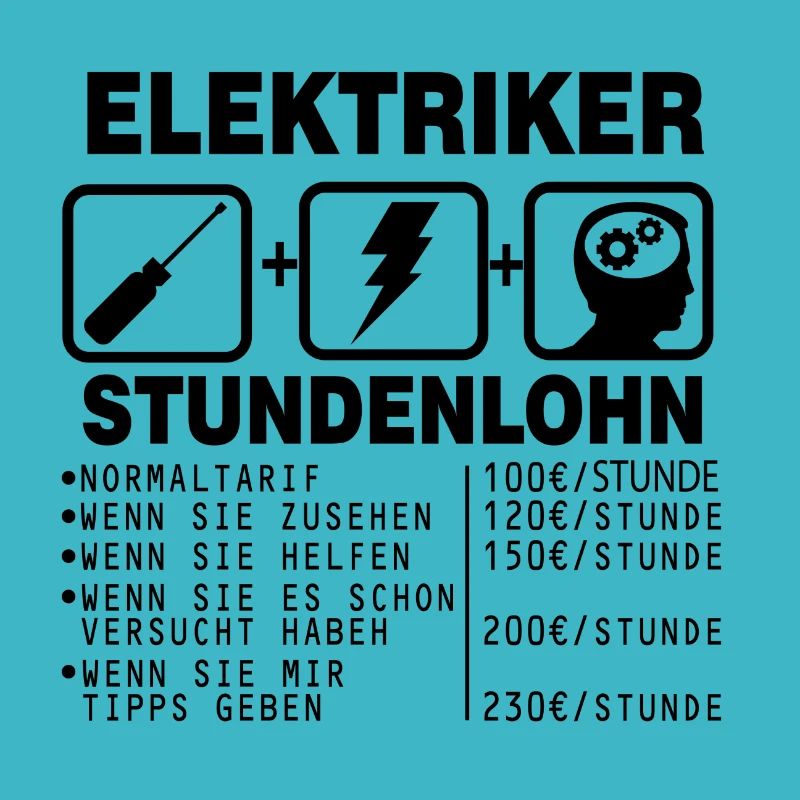 Elektriker Stundenlohn Elektroniker Geschenk
