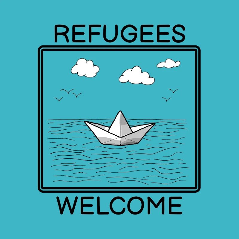 Refugees Welcome Refugee Protest Boat Gift