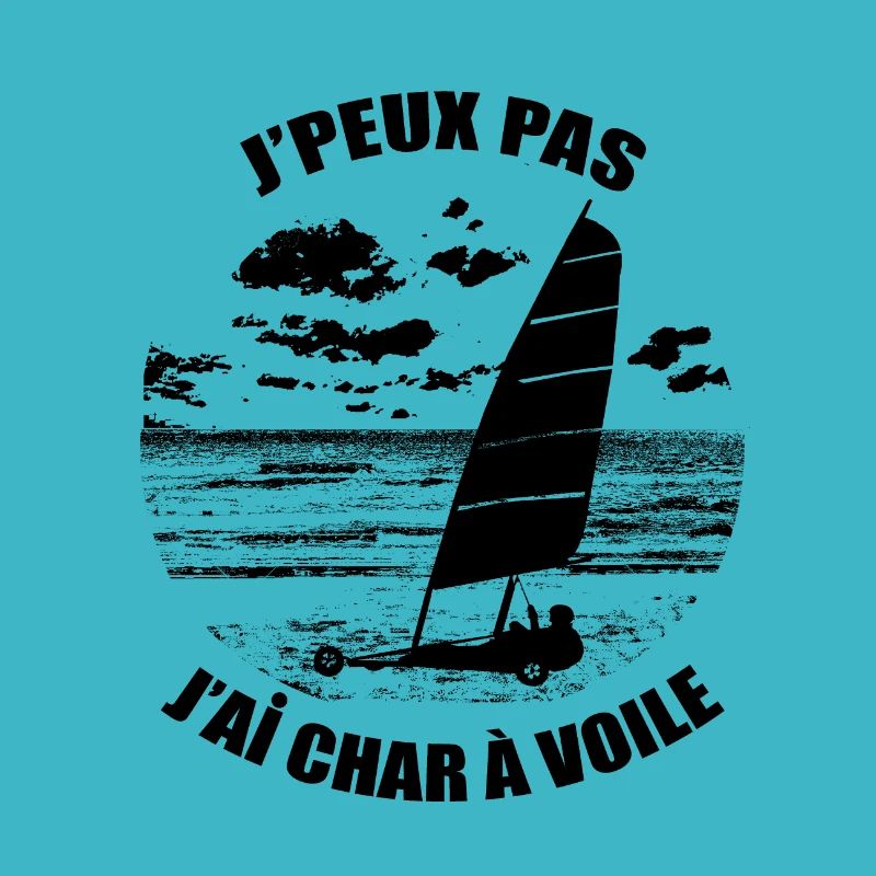 J'peux pas j'ai char a voile sur plage de sable