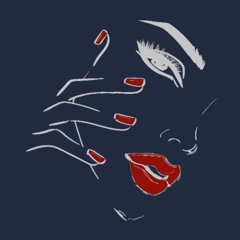 Silouette sensuelle Lèvres rouges