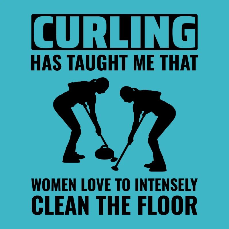 Curling Sweeping Fan Winter Ice Sport Curler Funny
