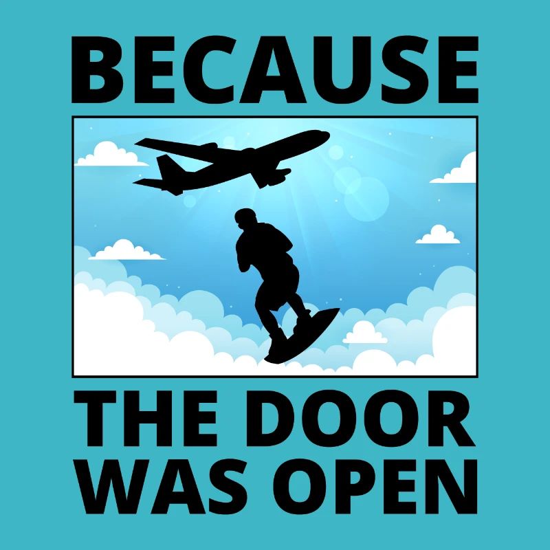 Skysurfing Skydiving Extreme Sport Skydiver Funny