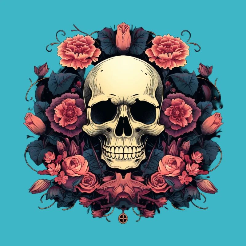 Cercle de fleurs gothiques