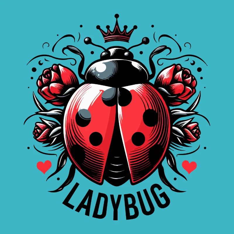LADYBUG LADYBUG FLYING DOTS INSECT LUCK