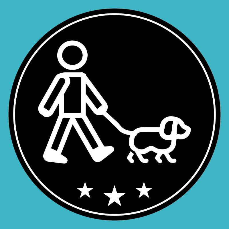 Dog walking dog
