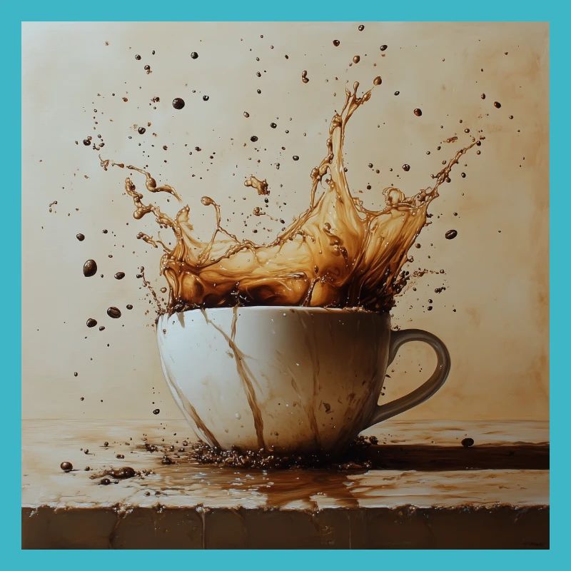 Explosion de tasses à café