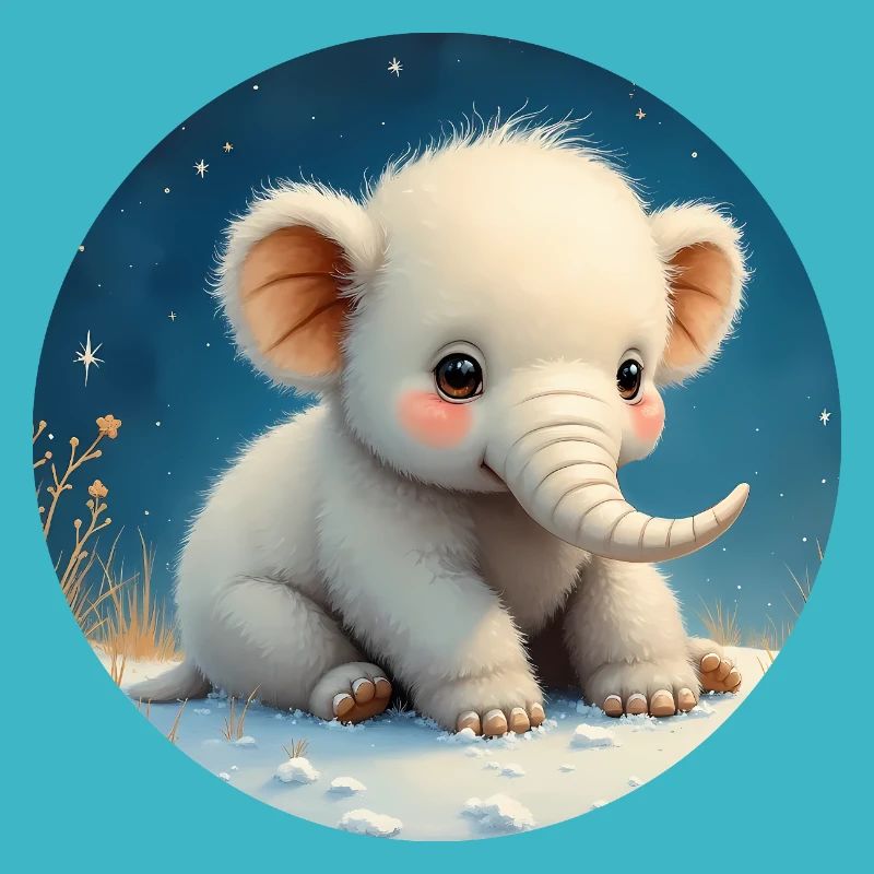 Bébé Éléphant sur le Sable