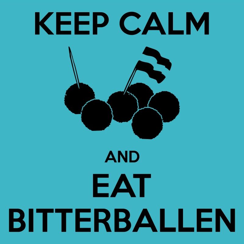 KEEP CALM und essen Bitterballen Multi Color Vector