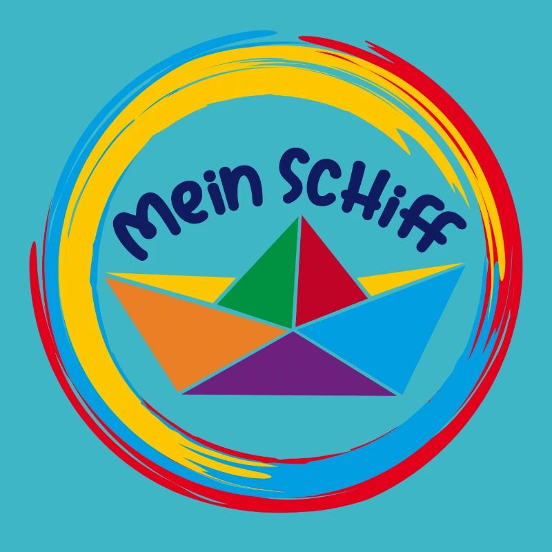 Mein Schiff buntes Papierschiffchen