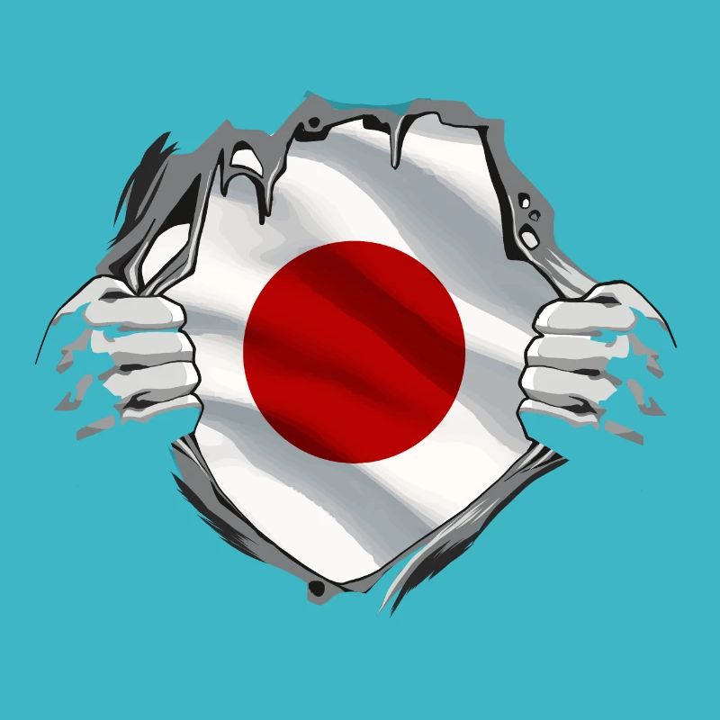Drapeau du Japon utilisé Look Nihon Drapeau japonais