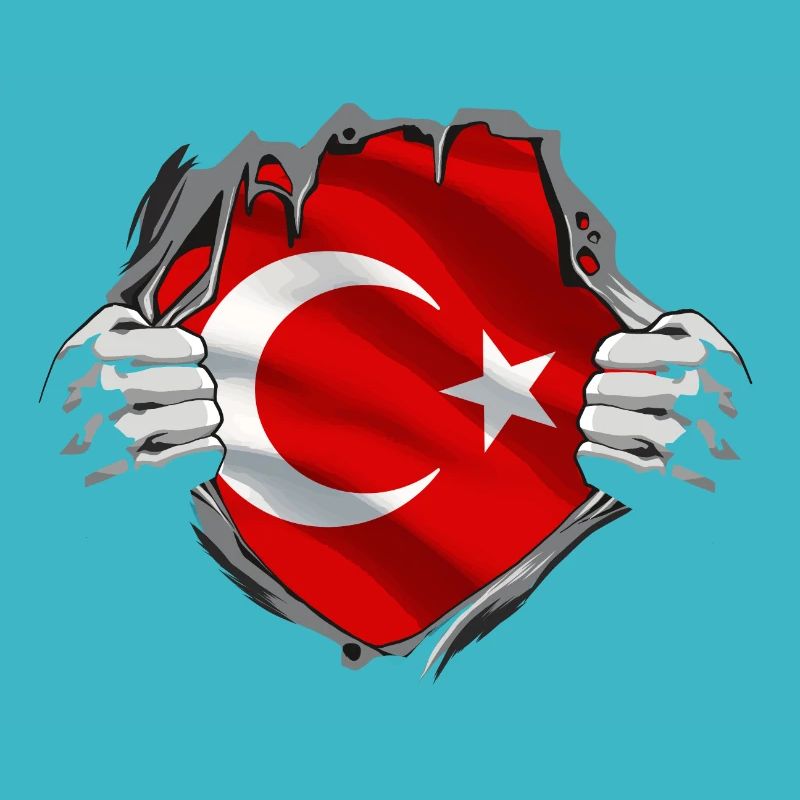 Turkey Flag Used Look Turkish Flag Vintage