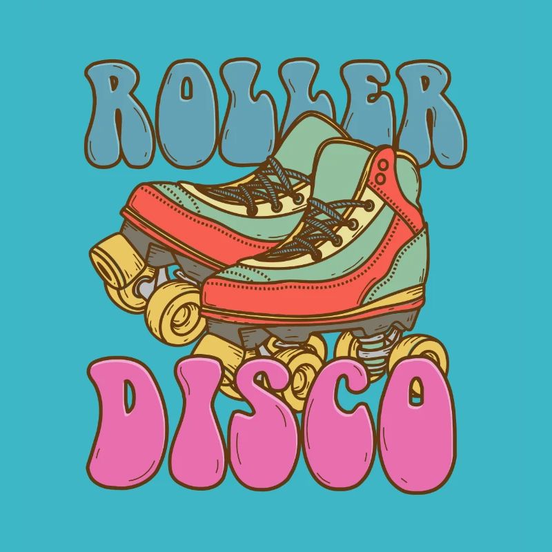 Rollschuhe Roller Disco Skater Retro Geschenk