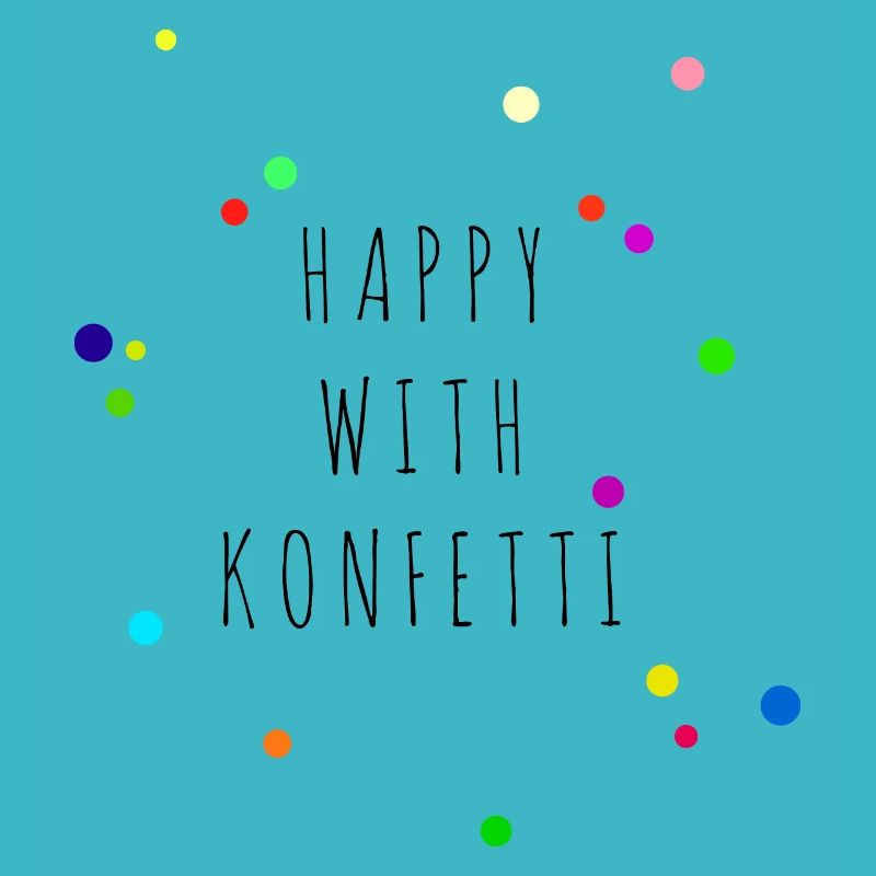HAPPY WITH CONFETTI