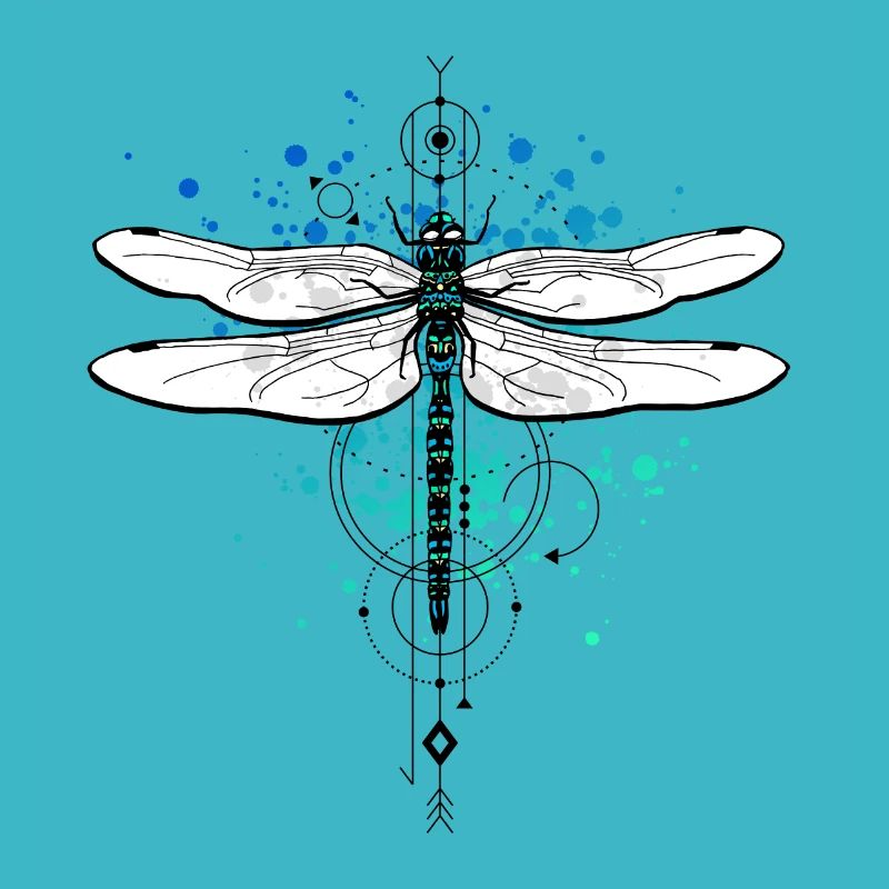 Libelle Illustration Design - Éclaboussures de couleur, cercles