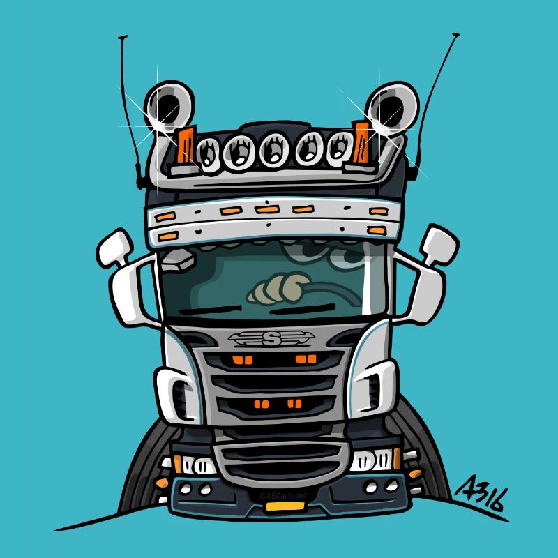 0323 S camion bas gris blanc bleu