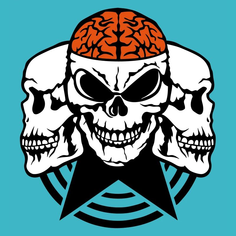 skull face profile brain brain