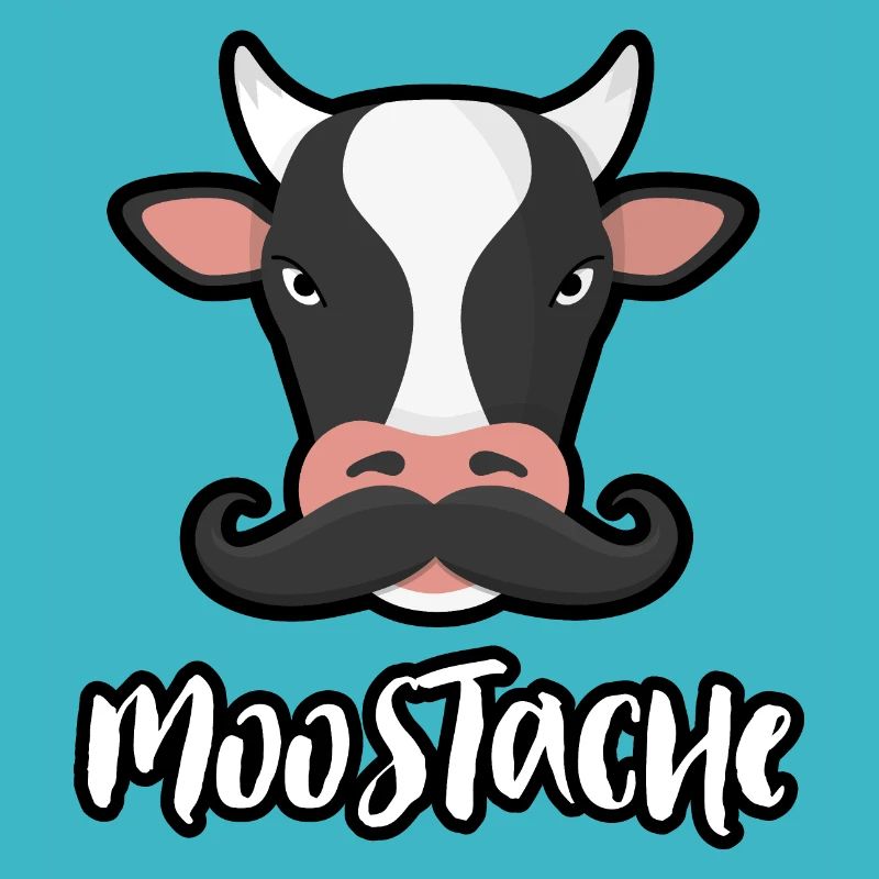 Moostache Cow - Cow with moustache