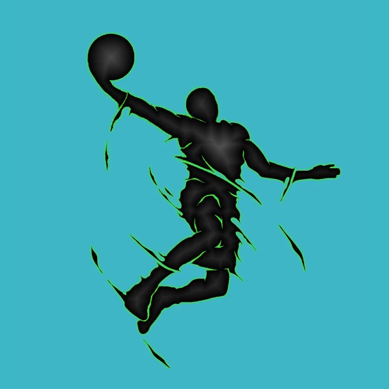 Dunking Basketball Geschenk Kunst Slamdunk