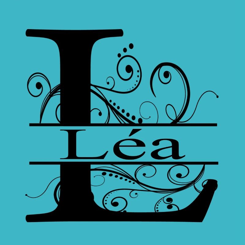 Monogram with the name Léa